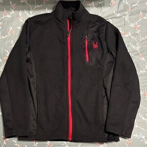Spyder Kids Black Jacket with Red Accents